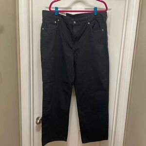 H&M NWT black jeans low waist baggy size 18